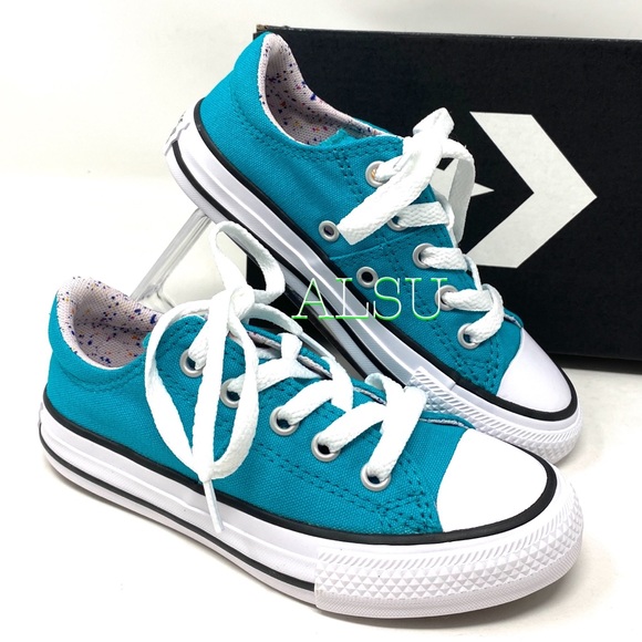 Converse 🔥SALE!🔥 Ctas Madison Low Canvas Turbo Green Shoes Kid’s Size 666374F - Picture 8 of 9